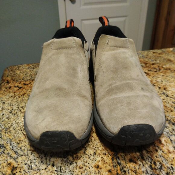 Merrell Men's Slip-On Shoes Grey Suede Loafers Jungle Moc Boulder US 11 J98931 - Picture 5 of 12